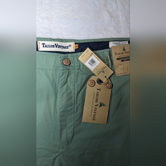 Tailor Vintage Hybrid regular Fit Shorts Green bay  9” Inseam size 44 - Picture 5 of 12